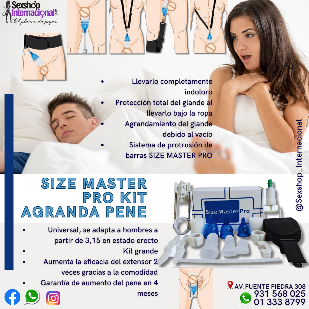 SIZE MASTER PRO SET QUE DESARROLLA TU VIRILIDAD SIN DOLOR CEL 931568025